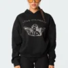 S11614_black Angie Rhinstone Hoodie Tops