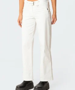 S11592_cream New In Sia Low-Rise Cargo Pants