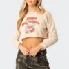 S11654_beige Tops Rugged Cropped Sweatshirt