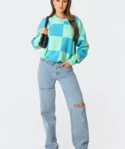 S11591_mix Sabrina Oversized Square Sweater Tops