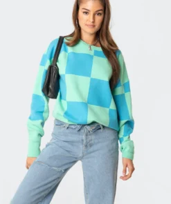 S11591_mix Sabrina Oversized Square Sweater Tops