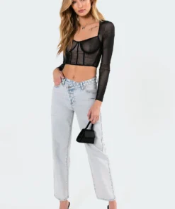 3043_black Megan Bodice Crop Top 8 3043_black Megan Bodice Crop Top