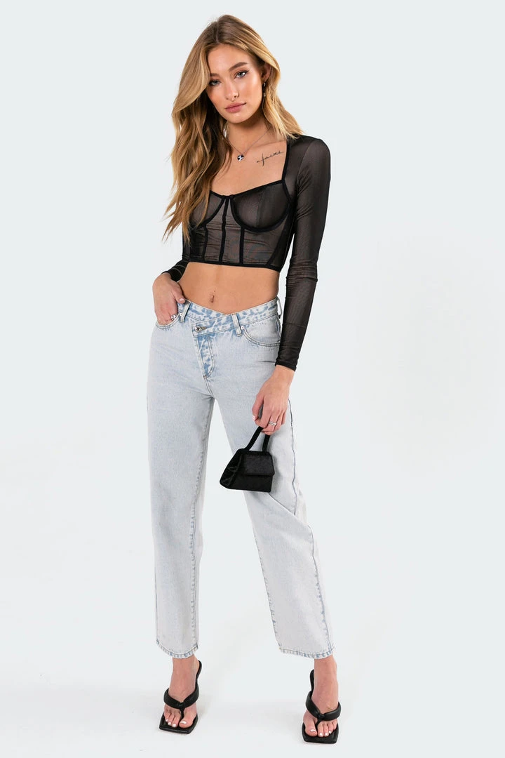 3043_black Megan Bodice Crop Top 4 3043_black Megan Bodice Crop Top