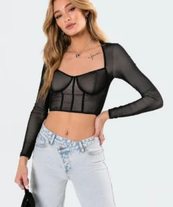 3043_black Megan Bodice Crop Top 9 3043_black Megan Bodice Crop Top