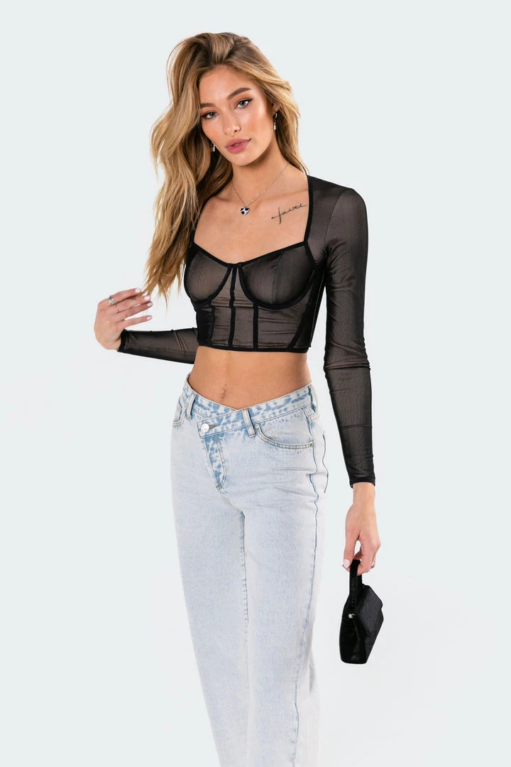 3043_black Megan Bodice Crop Top 3 3043_black Megan Bodice Crop Top