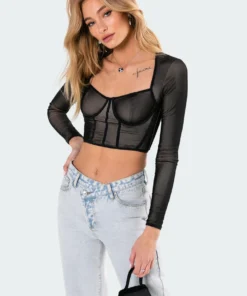 3043_black Megan Bodice Crop Top 10 3043_black Megan Bodice Crop Top