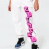 7009_white Graphic Tag Sweatpants