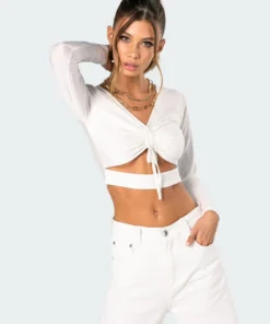 3014_white Molly Adjustable Crop Top