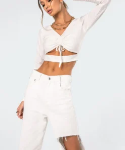 3014_white Molly Adjustable Crop Top