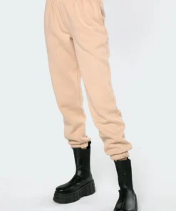 1092-1_beige Life's Too Short Basic Sweatpants