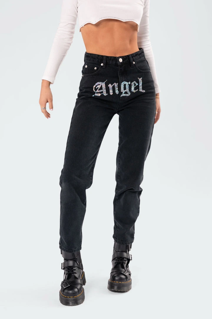 7013_black-washed Pants Angel Diamond Mom Jeans 5 7013_black-washed Pants Angel Diamond Mom Jeans