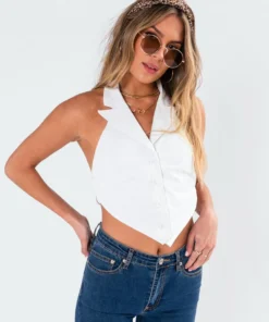 2015_white Vixen Open Back Vest Top Tops