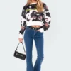 3077_mix Tops Bad Babe Neon Print Sweatshirt
