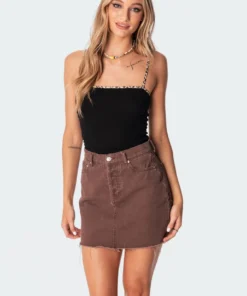 S11085_black Tops Catty Ribbed Top