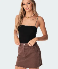 S11085_black Tops Catty Ribbed Top