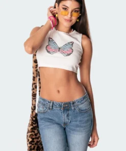 S11139_white Flutter By Crop Top Tops