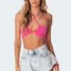 S11141_pink Tilly Terry Crop Top