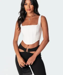 S11073_white New In Isla Corset Top