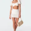 S11103_white Romy Linen Mini Skirt Skirts