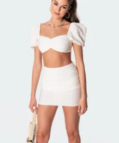 S11102_white Tops Romy Linen Crop Top