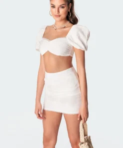 S11102_white Tops Romy Linen Crop Top