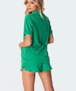 S11135_green Tops Bronti Terry Shirt