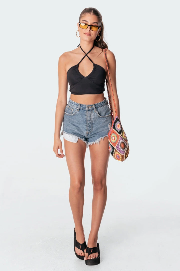 S11154_black Taya Adustable Halter Top Tops 4 S11154_black Taya Adustable Halter Top Tops