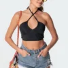 S11154_black Taya Adustable Halter Top Tops 2 S11154_black Taya Adustable Halter Top Tops