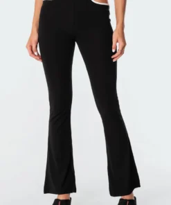 S11053_black Milani Cut-Out Flare Pants