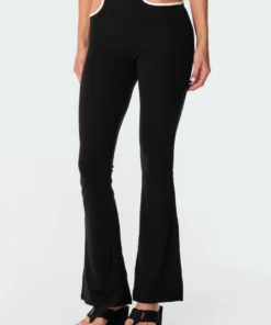 S11053_black Milani Cut-Out Flare Pants
