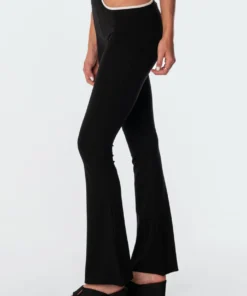 S11053_black Milani Cut-Out Flare Pants