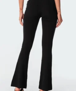 S11053_black Milani Cut-Out Flare Pants