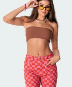 S11150_brown Tops Marley Bandeau Top