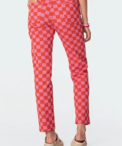 S11146_mix Pants Rory Checkerboard Jeans