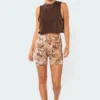 S11039_BEIGE Horoscope Biker Shorts Pants