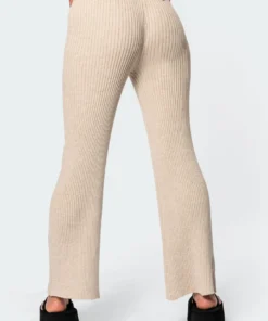 3099_beige Kyra Knitted Flared Pants 10 3099_beige Kyra Knitted Flared Pants