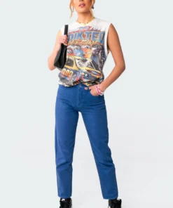 1083_blue Pants Cobalt Mom Jeans