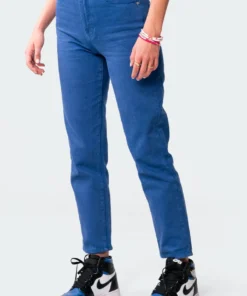 1083_blue Pants Cobalt Mom Jeans