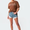 S11029_brown Cali Oversized T-Shirt Tops