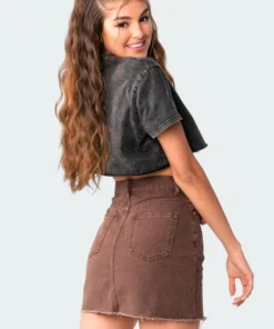 3111_black-washed Feel The Heat Washed Cropped T-Shirt