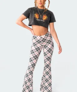 S11037_BEIGE Plaid It Pants