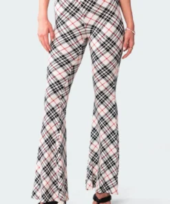 S11037_BEIGE Plaid It Pants