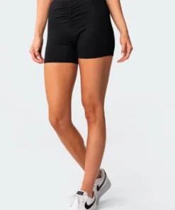 S11021_black Laini Strap Shorts Pants 7 S11021_black Laini Strap Shorts Pants