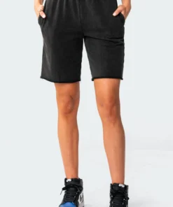 7041_black-washed Nuli Basic Washed Shorts Pants