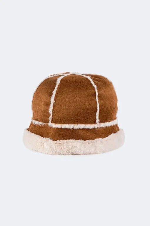 ACC0226_BROWN Faux Shearling Hat Accessories 2 ACC0226_BROWN Faux Shearling Hat Accessories