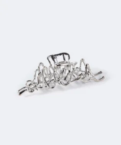 ACC0257_SILVER Rave Silver Hair Clip Accessories
