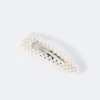 ACC0258_WHITE Accessories Pearly Beaded Hair Clip