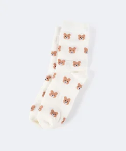 ACC0274_CREAM Beary Socks