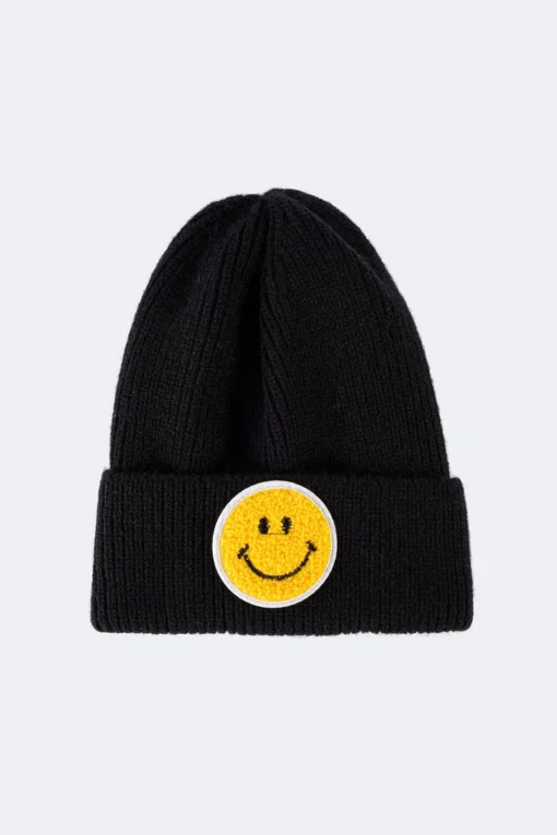 ACC0235_BLACK All Smiles Beanie 4 ACC0235_BLACK All Smiles Beanie
