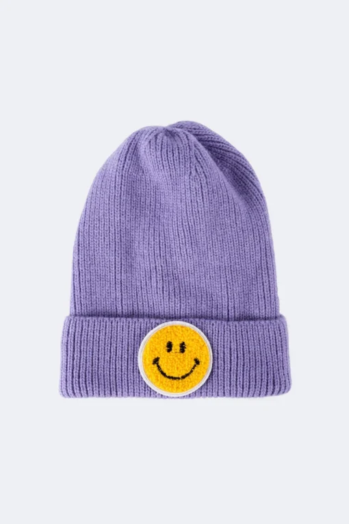 ACC0235_PURPLE Accessories All Smiles Beanie 7 ACC0235_PURPLE Accessories All Smiles Beanie